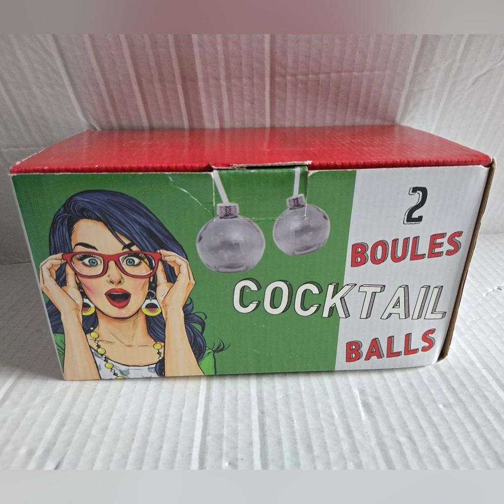 Two Cocktail Balls Of 400 Ml With Two Reusable Straws